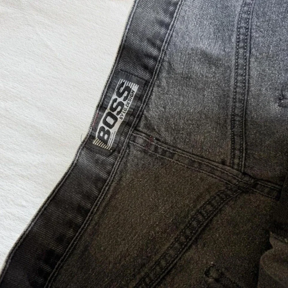 Vintage 90's Boss Design By IG Denim Shorts Y2K Jorts Men's Sz‎ 34W Faded Black